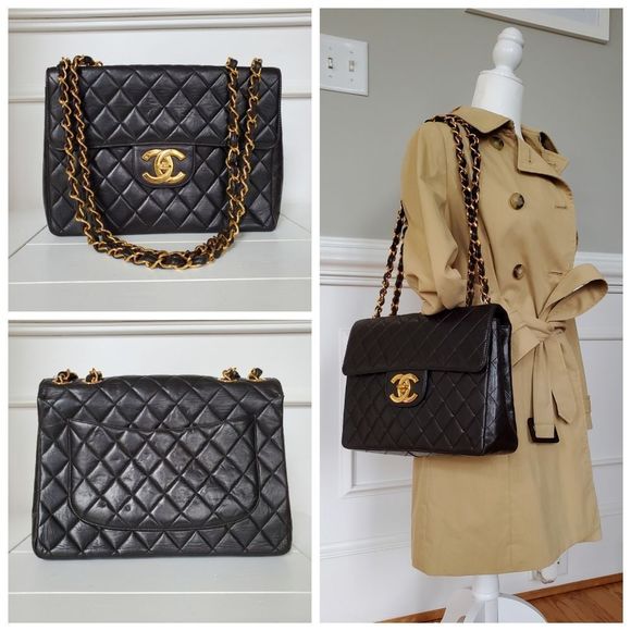 Chanel Handbags - CHANEL Jumbo 30 Classic Flap Handbag